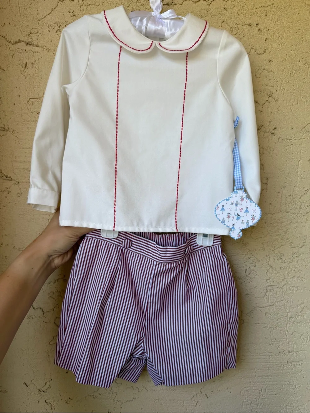 Edgehill Collection x The Broke Brooke Baby Boys Henry Stripe Short Set 3T NWT